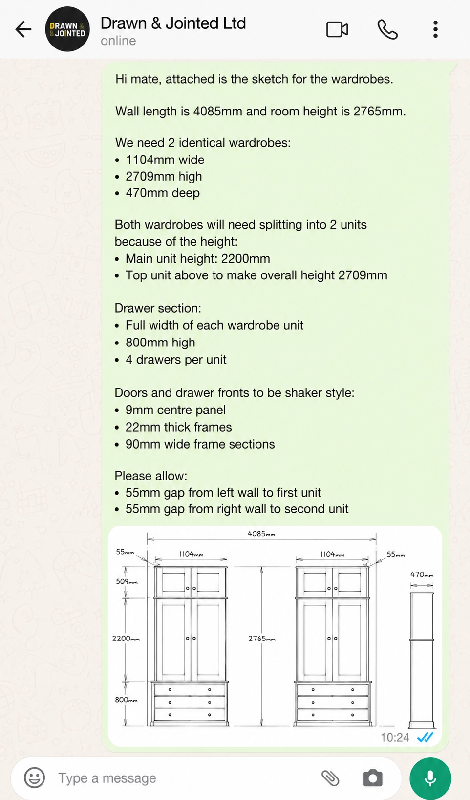 WhatsApp project brief