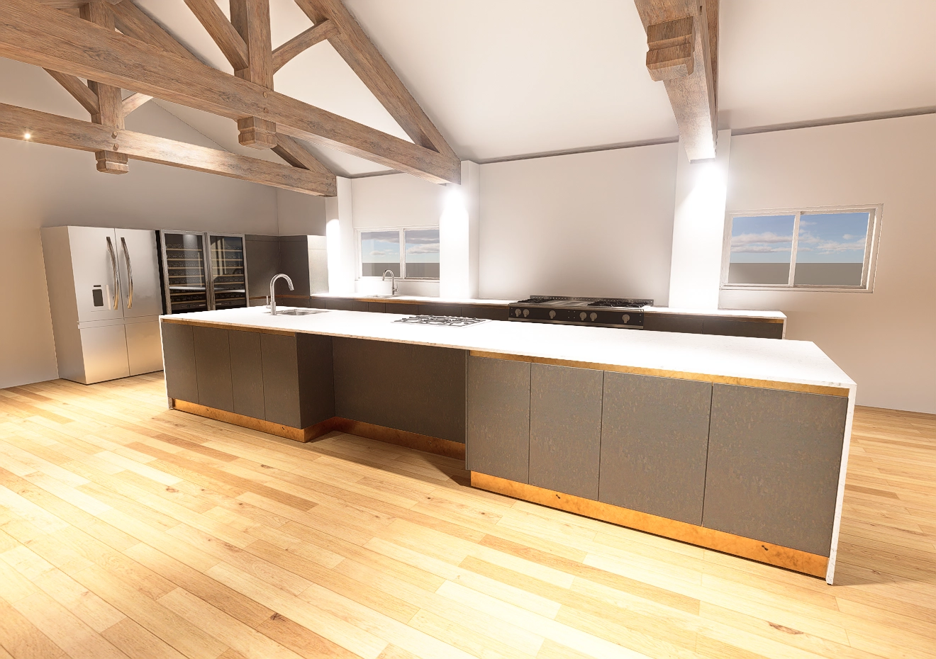 3D Photorealistic Client Visualisation — Belfast Kitchen