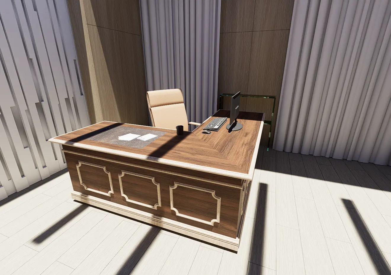 3D Photorealistic Client Visualisation — Office Desk