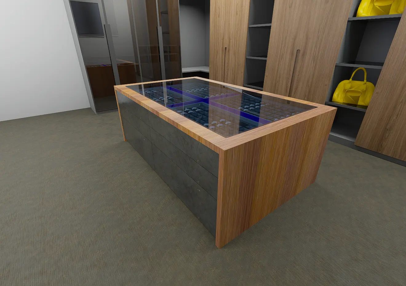 3D Photorealistic Client Visualisation — Dressing Room Island Unit